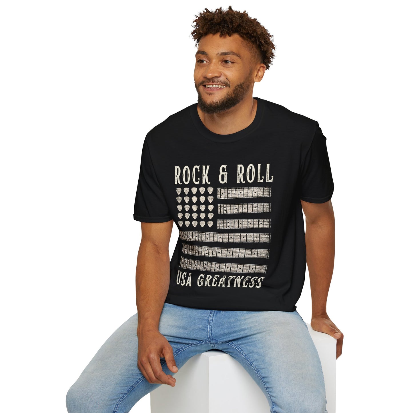 Patriotic Guitar T-Shirt - Rock & Roll, USA Greatness