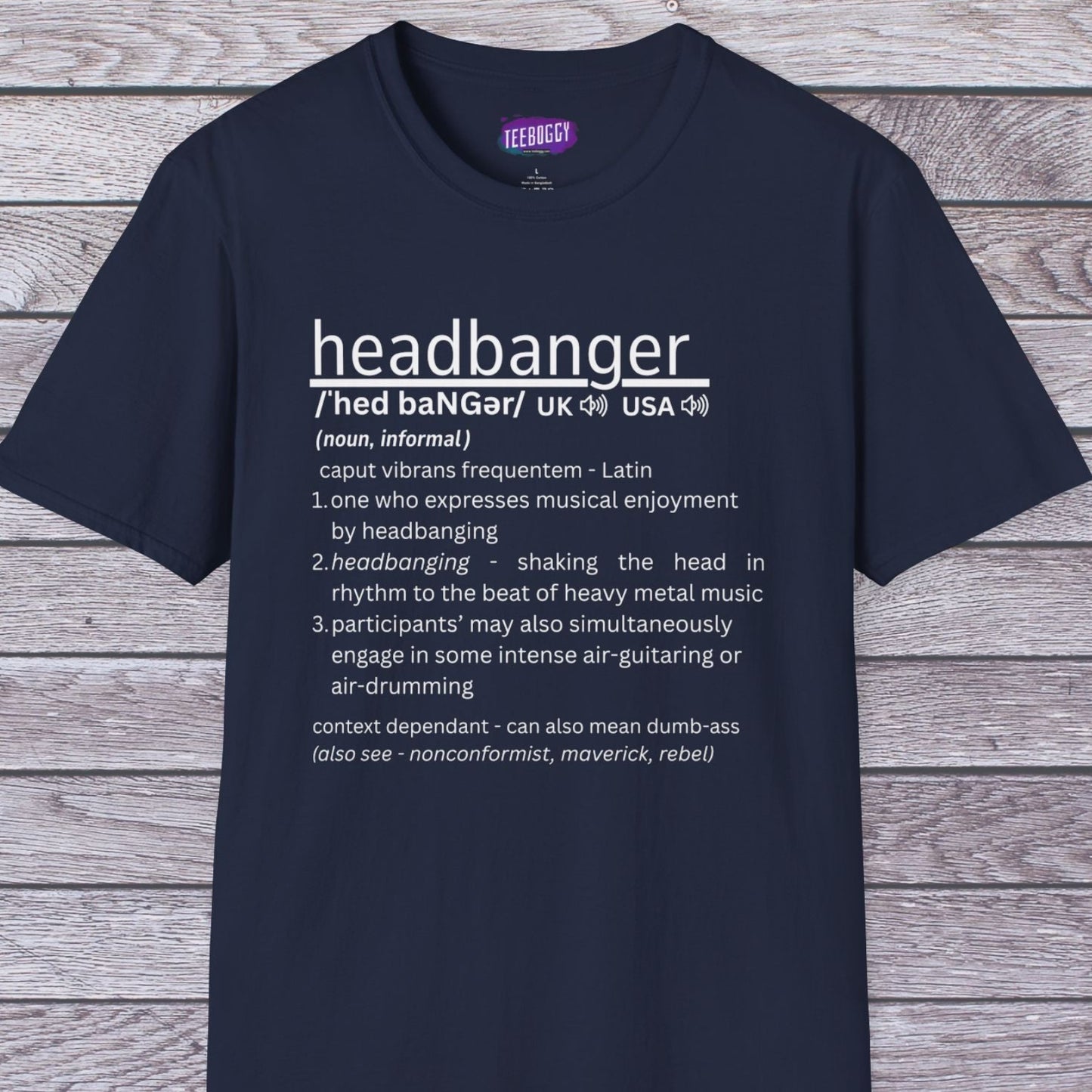 Headbanger T-Shirt - Dictionary Definition Fun Tee