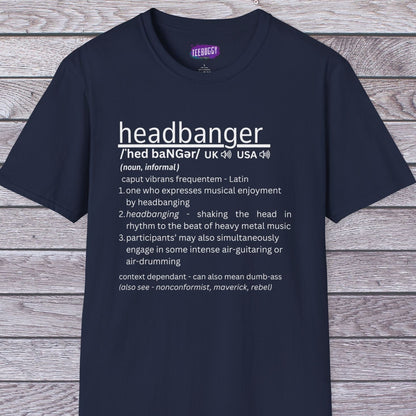 Headbanger T-Shirt - Dictionary Definition Fun Tee