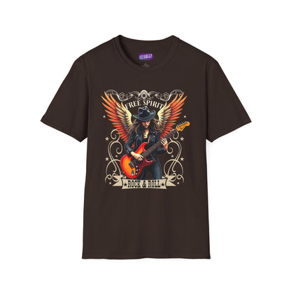 Rock & Roll Winged Guitar Girl T-Shirt