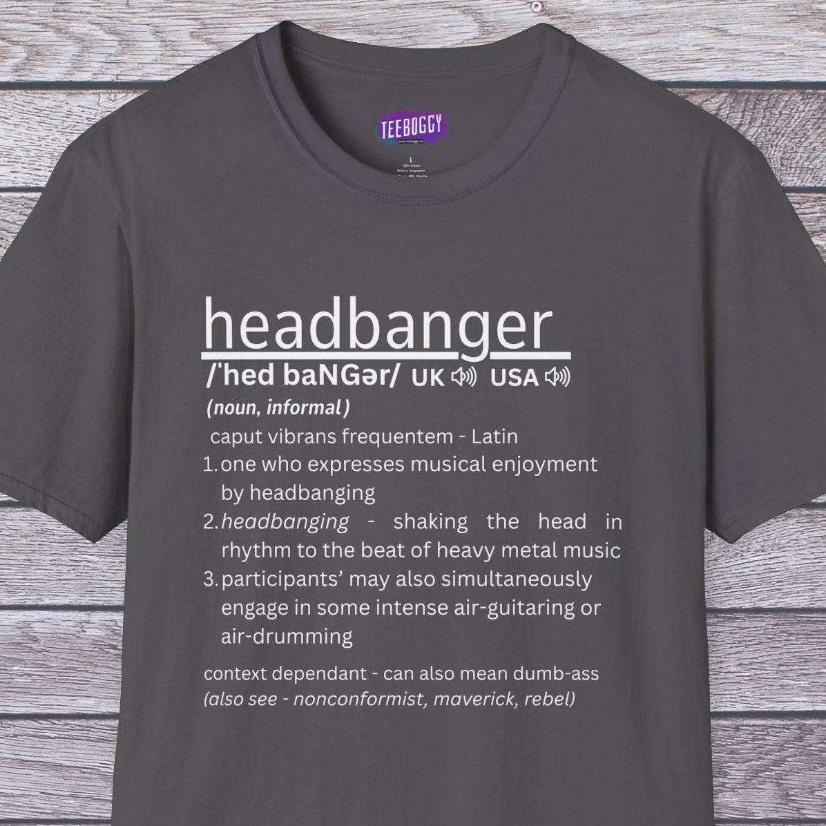 Headbanger T-Shirt - Dictionary Definition Fun Tee