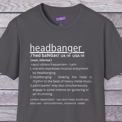Headbanger T-Shirt - Dictionary Definition Fun Tee