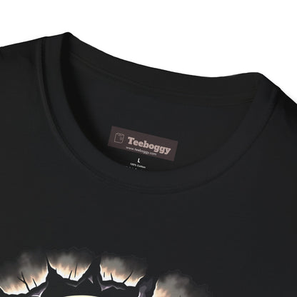 Skull Ripping Through T‑Shirt — Horror Metal Graphic Tee