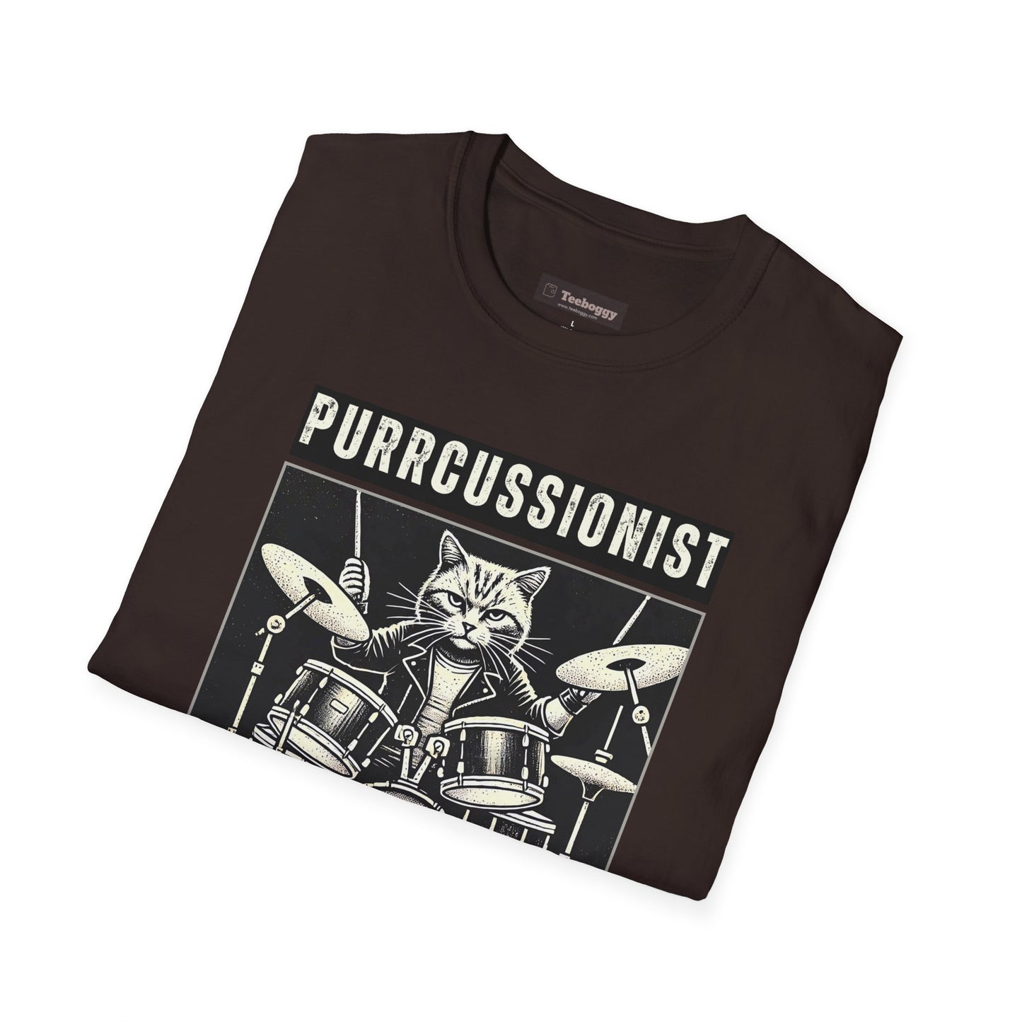 Purrcussionist Cat Drummer T-Shirt — Cats Rock My World