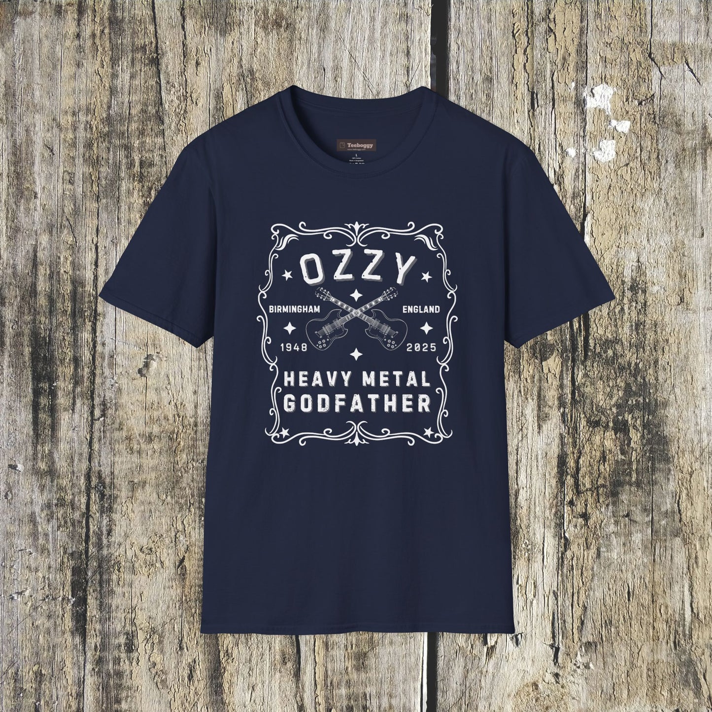 Memorial Whisky-Label T-Shirt — Tribute to the Heavy Metal Godfather (Birth Town • Years)