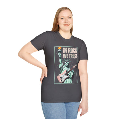 Patriotic Rock T-Shirt - 'In Rock We Trust' | Softstyle