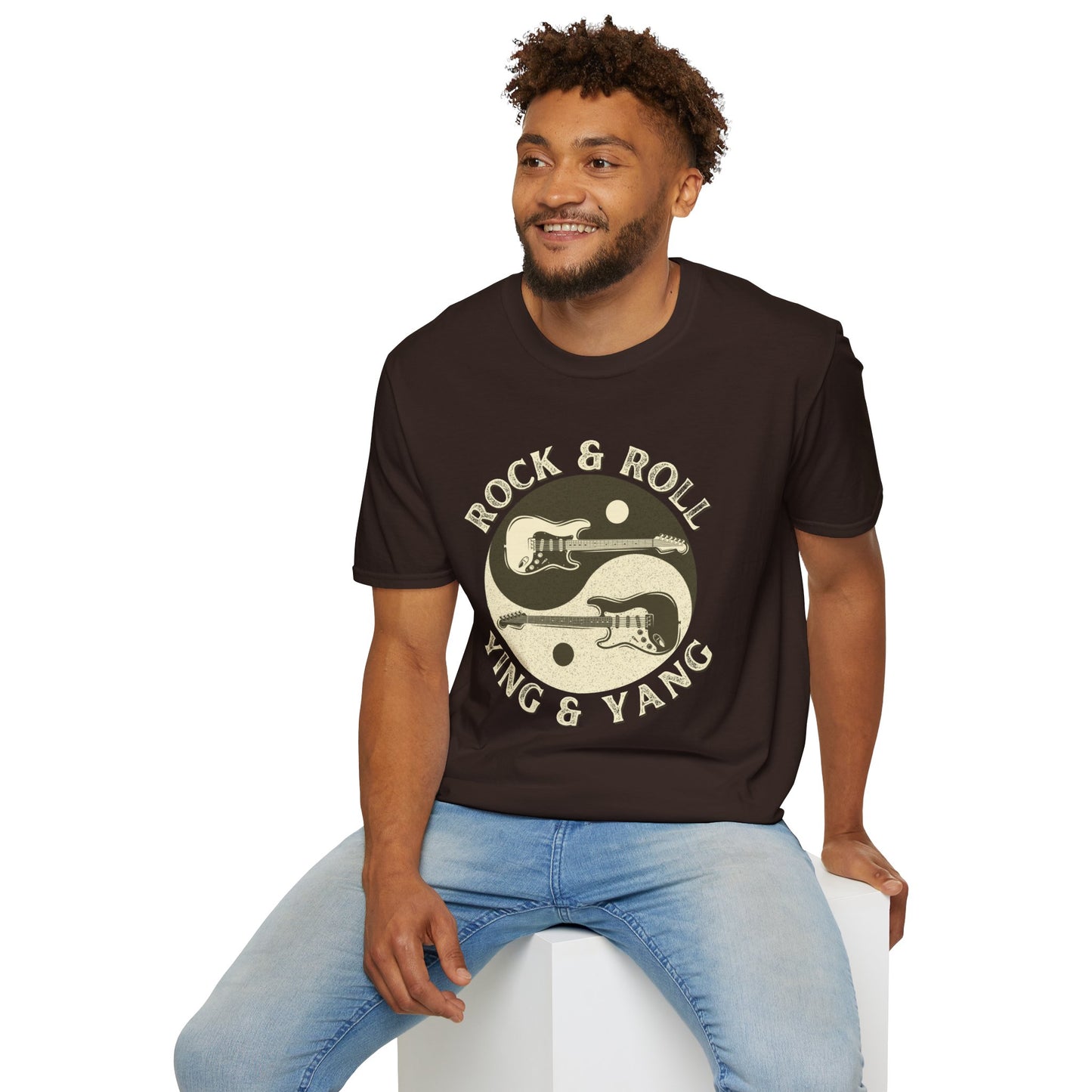 Yin Yang Guitar T-Shirt — Spiritual Balance & Harmony Music Tee