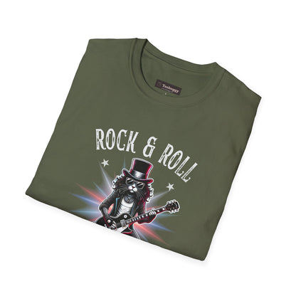 Rock & Roll Cat T-Shirt — "rock & roll, soothes my soul"