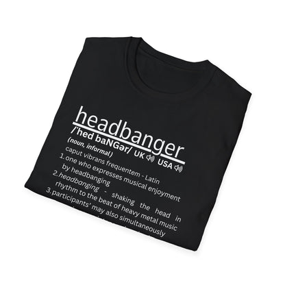 Headbanger Definition T-Shirt — Funny Heavy Metal Tee