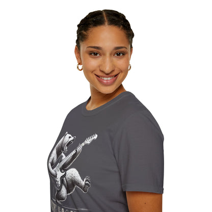 Graphic Tee Unleash the Inner Beast Grizzly Bear Rock Guitar T-Shirt