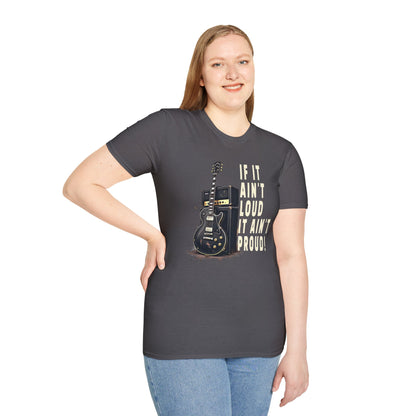 Guitar Amp Image and Slogan Unisex Softstyle T-Shirt