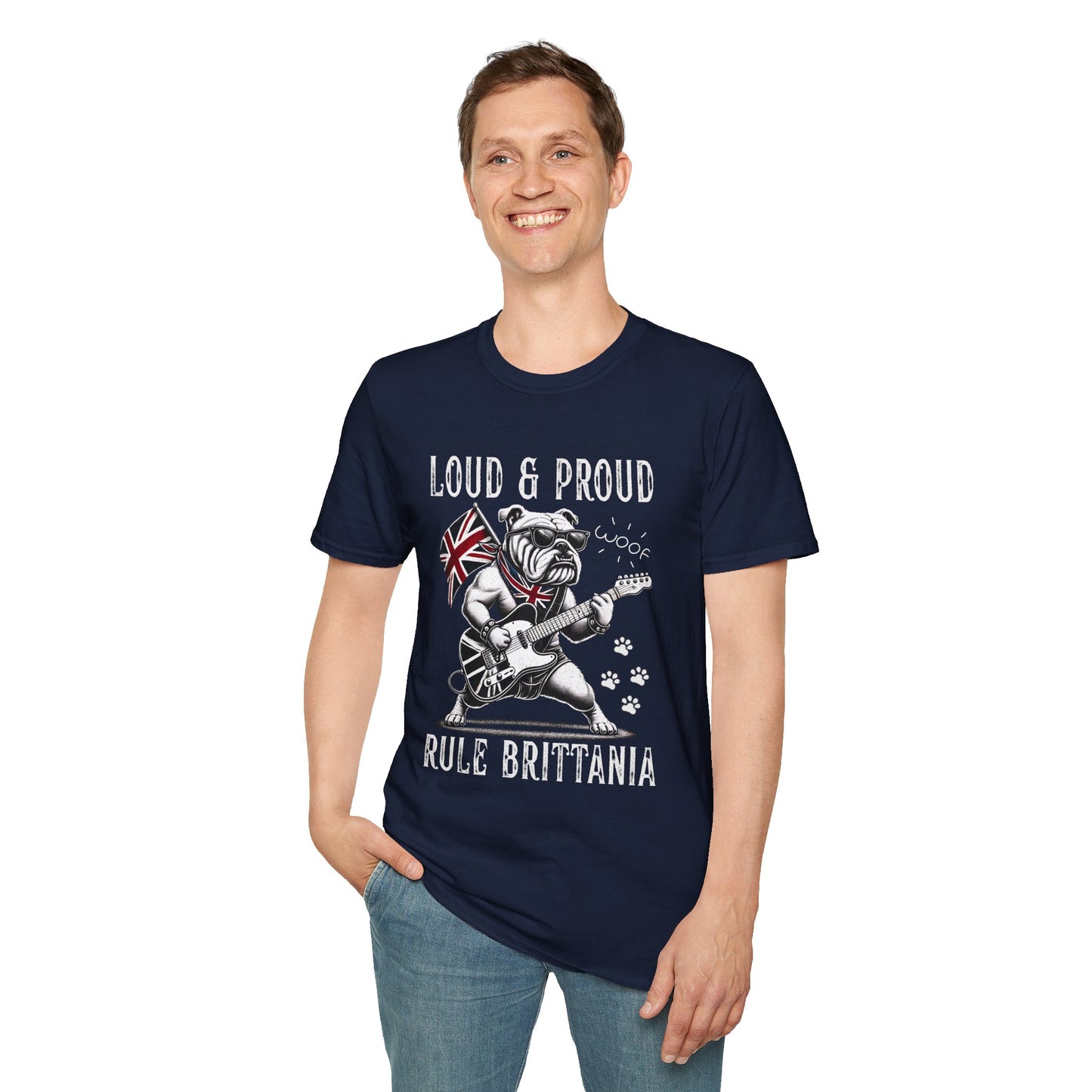 British Bulldog Rock T-Shirt — "Loud & Proud, Rule Brittania"