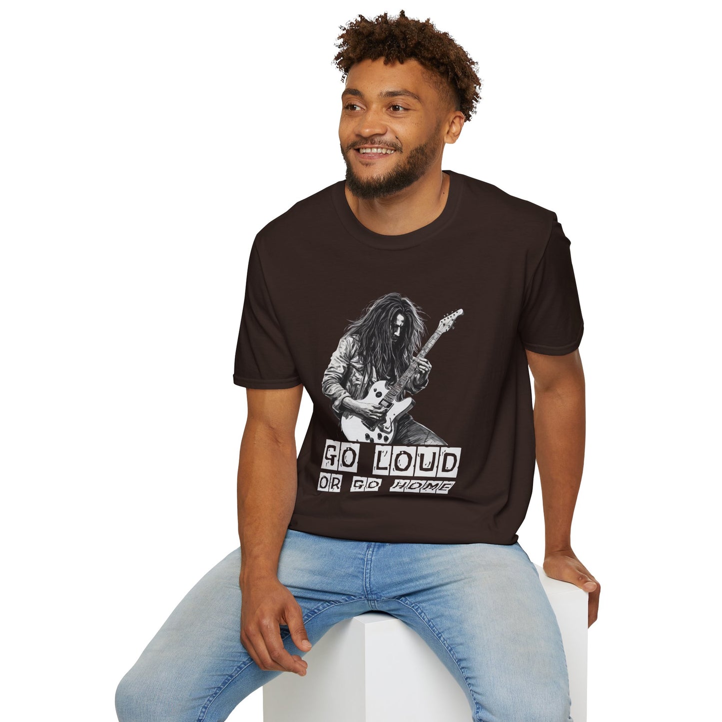 Rock Guitar T-Shirt — "Go Louid or Go Home" Graphic Tee