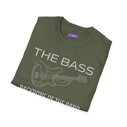Bass Guitar T-Shirt - The Bass, Backbone of the Band Design