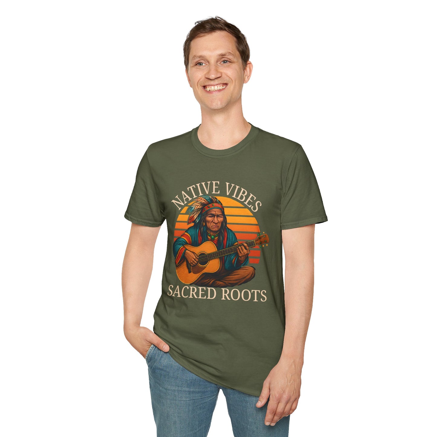 Native Vibes, Sacred Roots T-Shirt — Native American Guitar Tribute