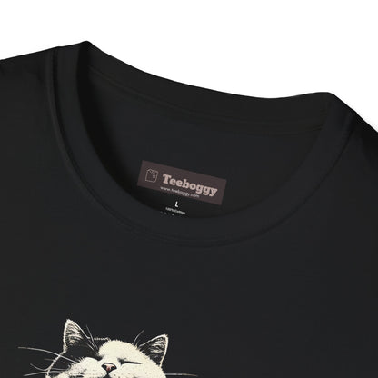 Funny Rocker Fat Cat T-Shirt – “Heavy Man… Just Heavy!”