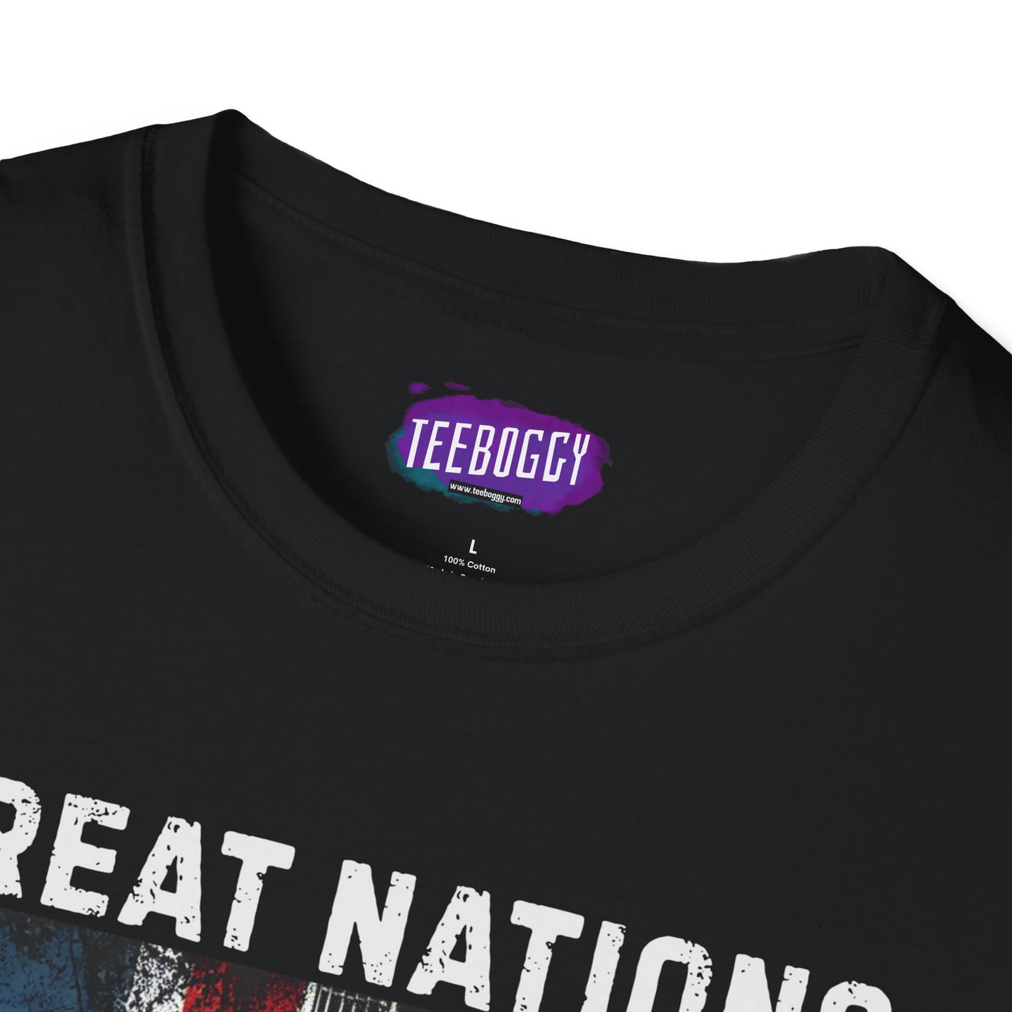 Graphic T-Shirt - UK & USA Flags - Great Nations Make Great Music