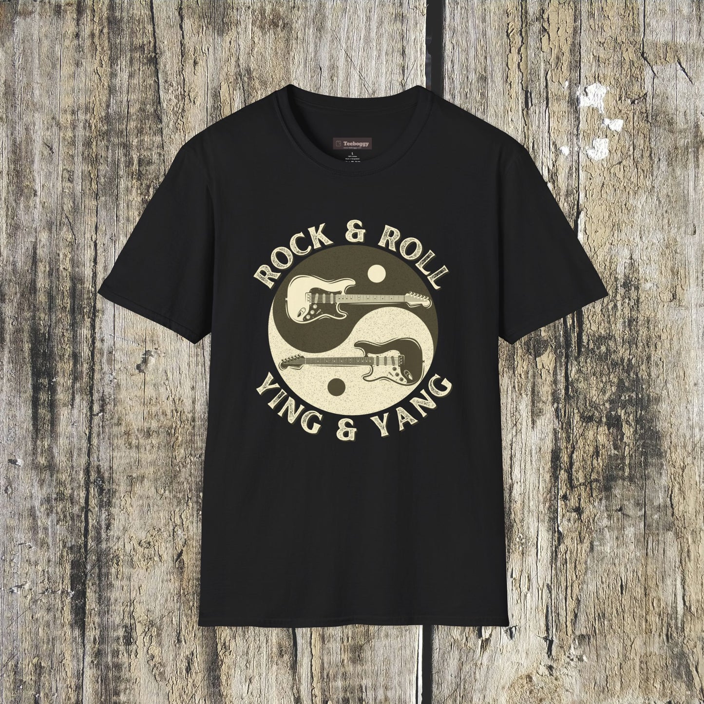 Yin Yang Guitar T-Shirt — Spiritual Balance & Harmony Music Tee