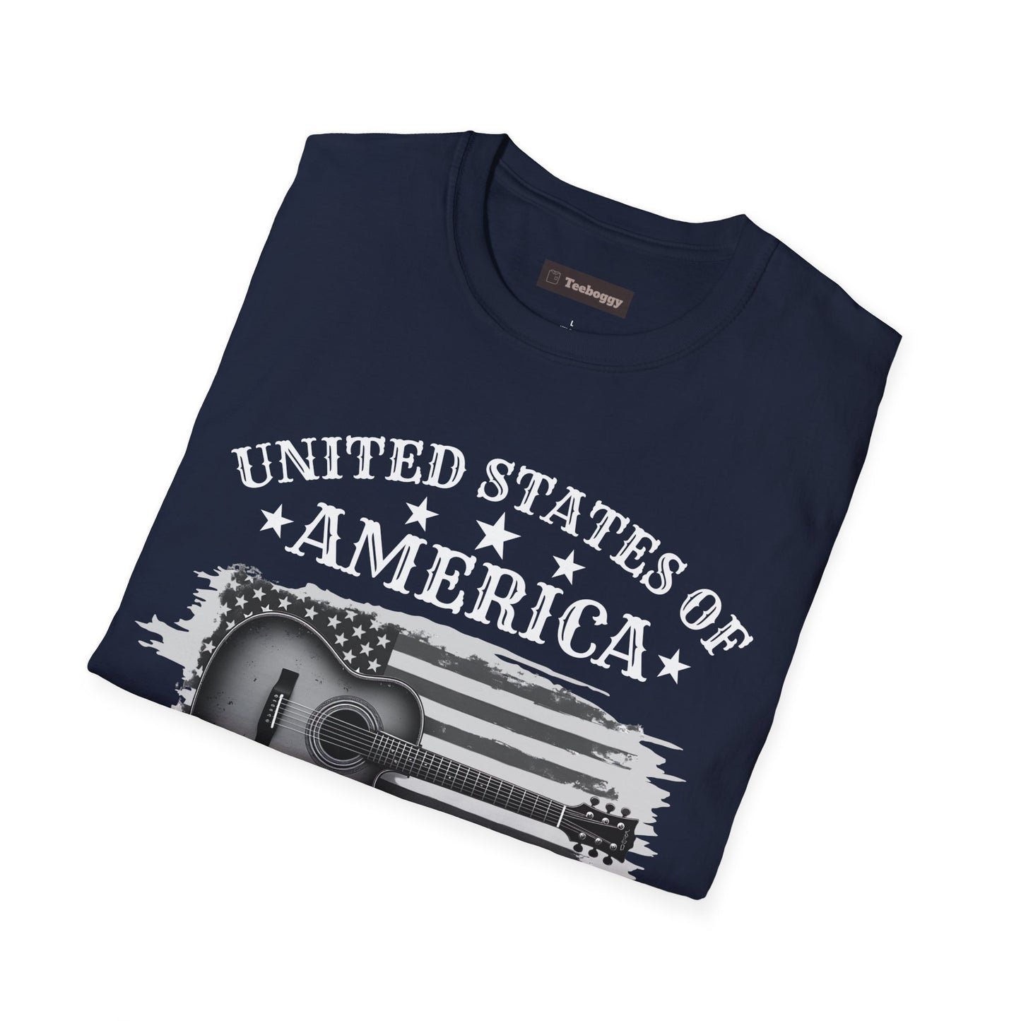 Graphic Tee USA Rock and Roll Acoustic Guitar T-Shirt