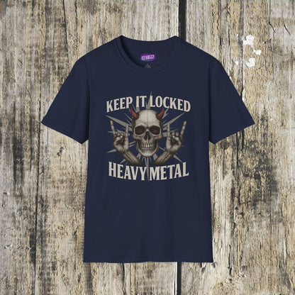 Skull Heavy Metal T-Shirt - Keep it Locked