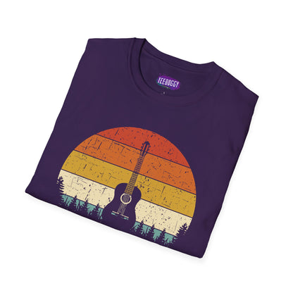 Guitar Sun Unisex T-Shirt Folk & Rock Journeyman Music Lover Tee