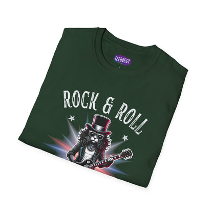 Rocker Cat T-Shirt, Rock & Roll, Soothes My Soul Design