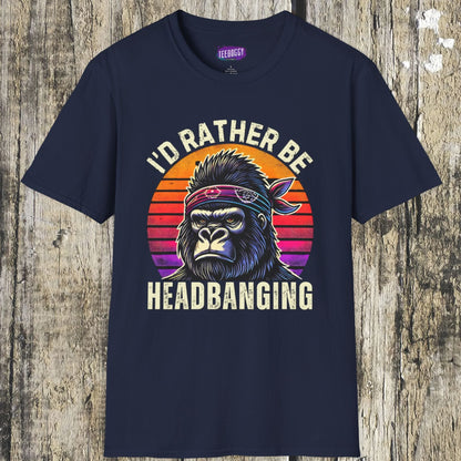 Graphic T-Shirt for Music Lovers - I'd Rather Be Headbanging