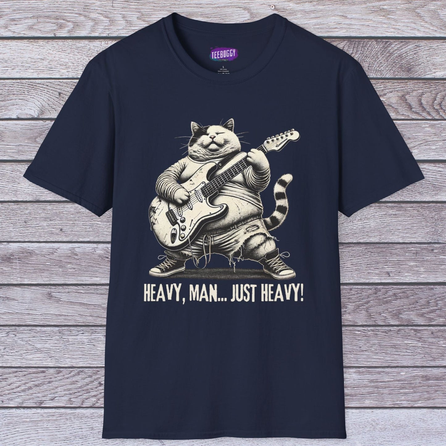 Cat Guitar Unisex T-Shirt - Heavy, Man... Just Heavy!