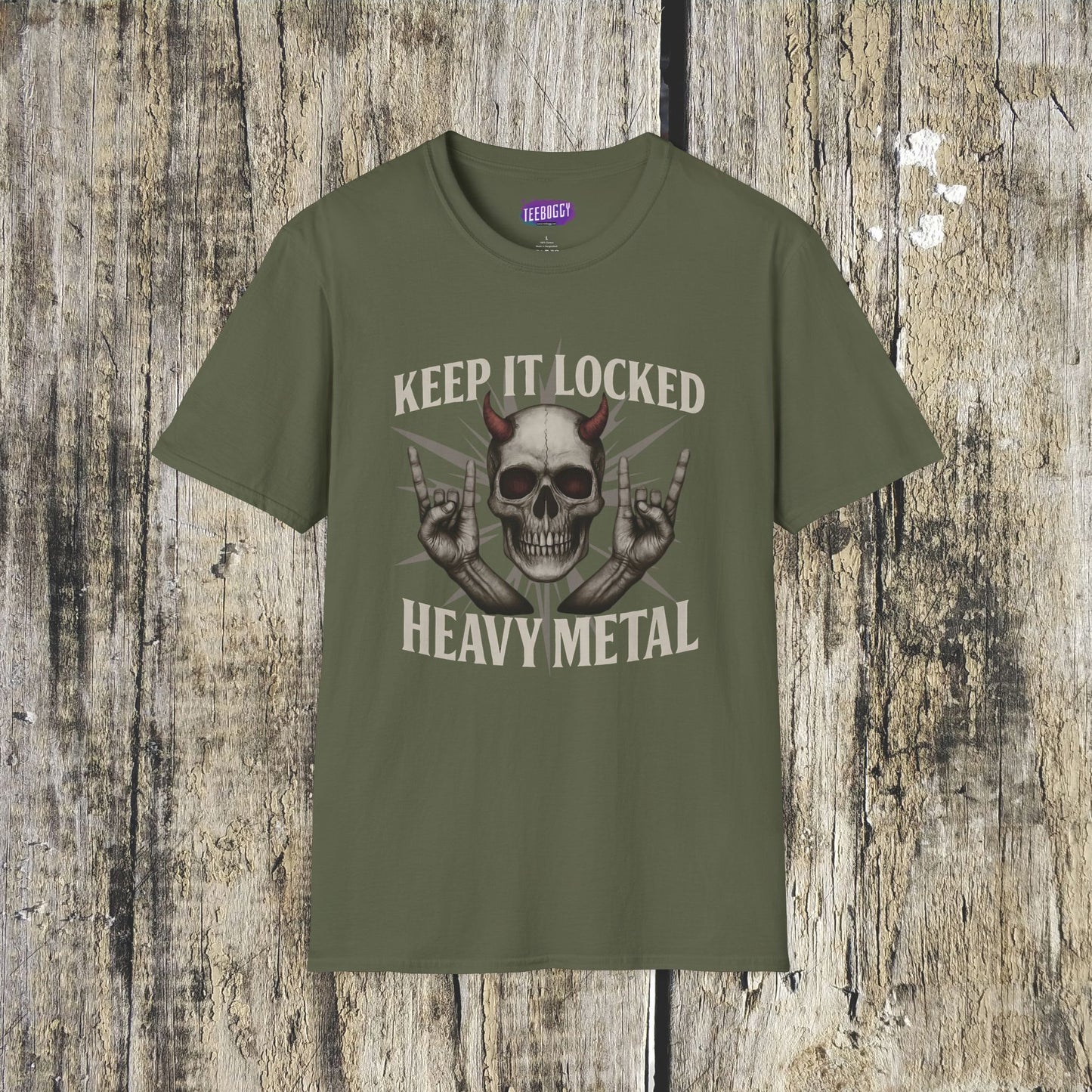 Skull Heavy Metal T-Shirt - Keep it Locked
