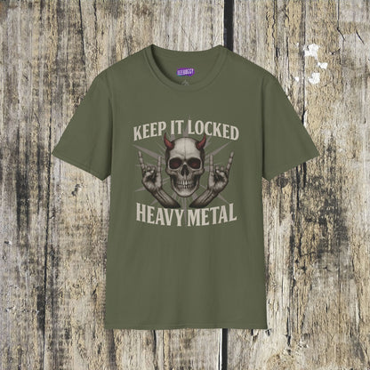 Skull Heavy Metal T-Shirt - Keep it Locked