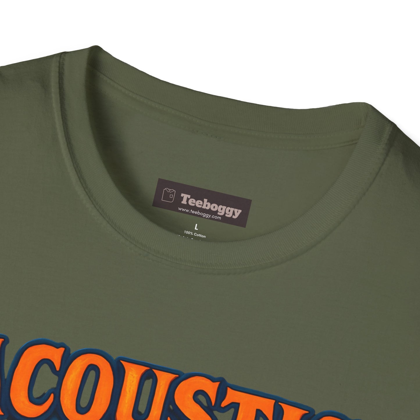 Acoustic Guitar T-Shirt — "Acoustic Rocks" Folk & Rock Tee