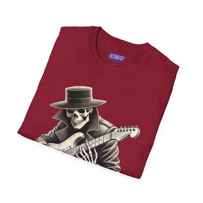 Skeleton Guitarist T-Shirt - Heavy Metal Forever