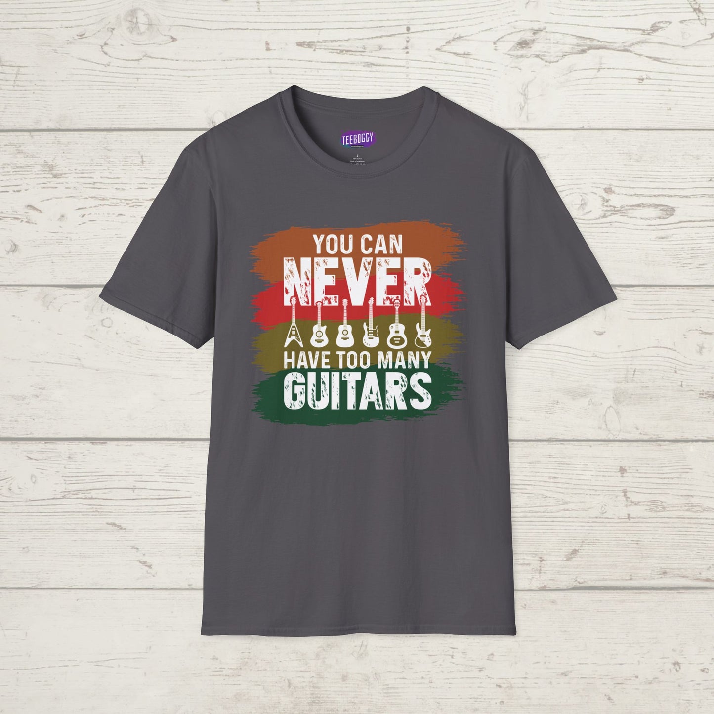 Guitar Statement T-Shirt - Grunge Colorful Slogan