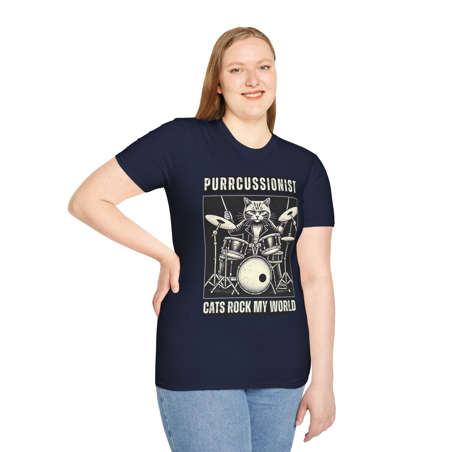 Cat Rocker T-Shirt - Purrcussionist