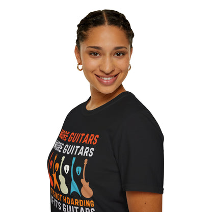More Guitars, More Guitars T-Shirt — "It's Not Hoarding If It's Guitars" Guitar Shapes Tee