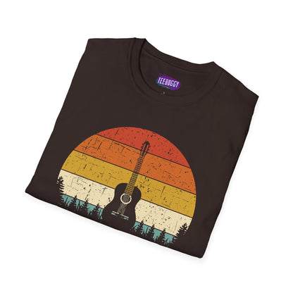 Guitar Sun Unisex T-Shirt Folk & Rock Journeyman Music Lover Tee