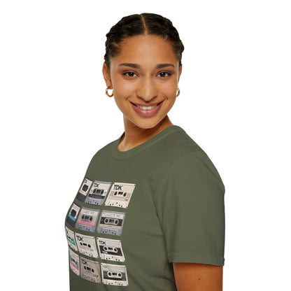 Cassette Tape Nostalgia T-Shirt — Vintage Audio Mix Design