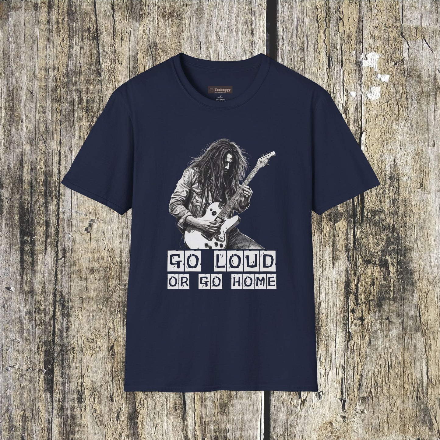 Rock Guitar T-Shirt — "Go Louid or Go Home" Graphic Tee