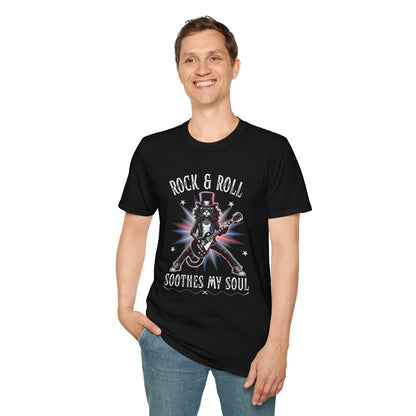 Rock & Roll Cat T-Shirt — "rock & roll, soothes my soul"
