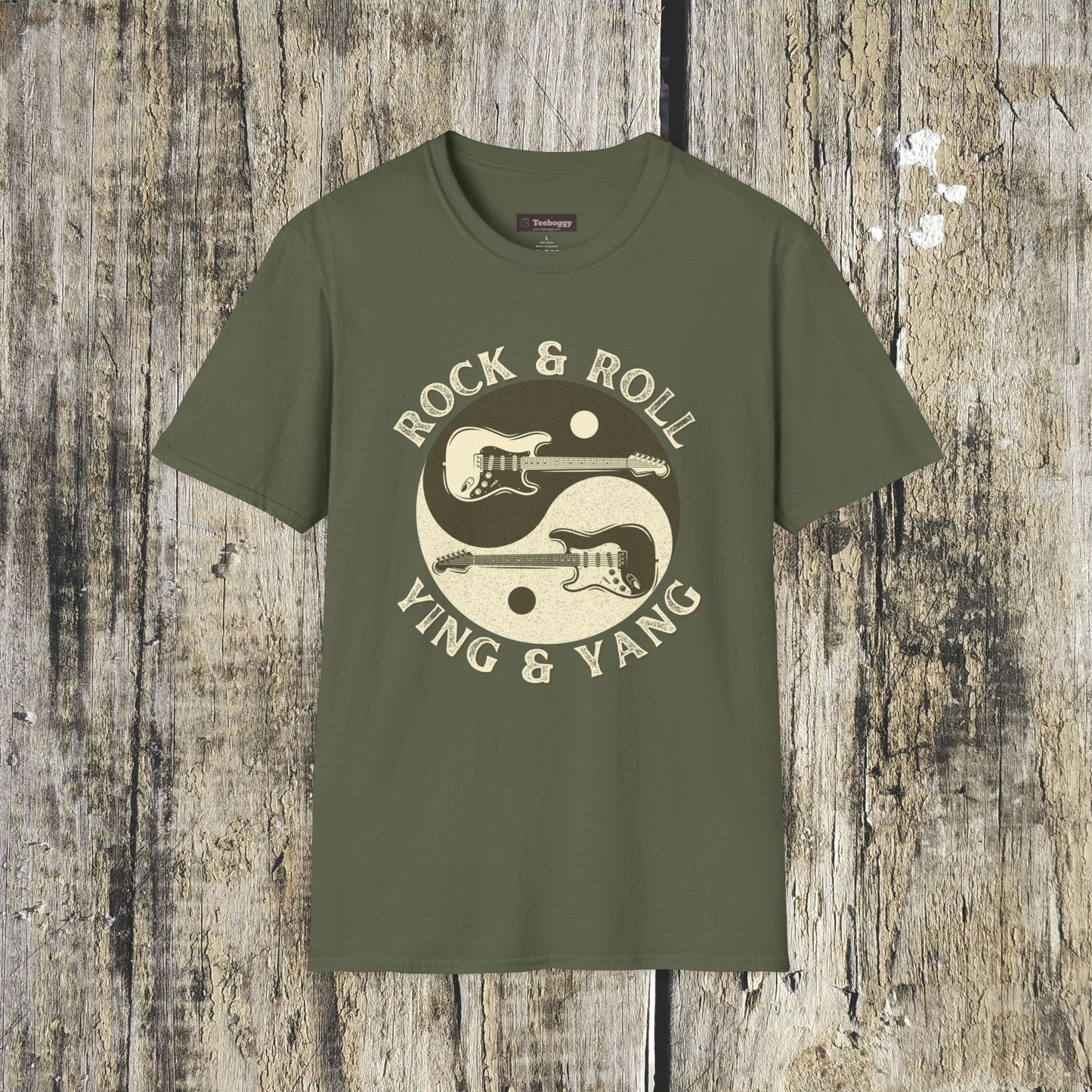 Yin Yang Guitar T-Shirt — Spiritual Balance & Harmony Music Tee