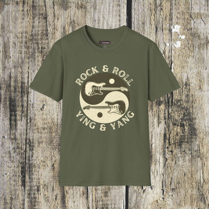 Yin Yang Guitar T-Shirt — Spiritual Balance & Harmony Music Tee