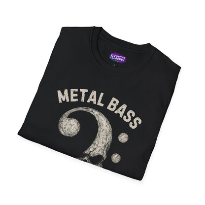 Metal Bass Skull T-Shirt — "Metal Bass, Hell Yeah!"