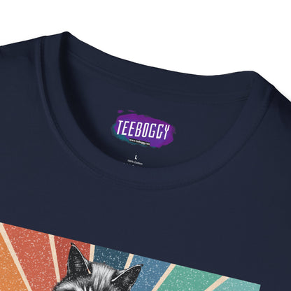 Samurai Cat Guitar Katana T-Shirt