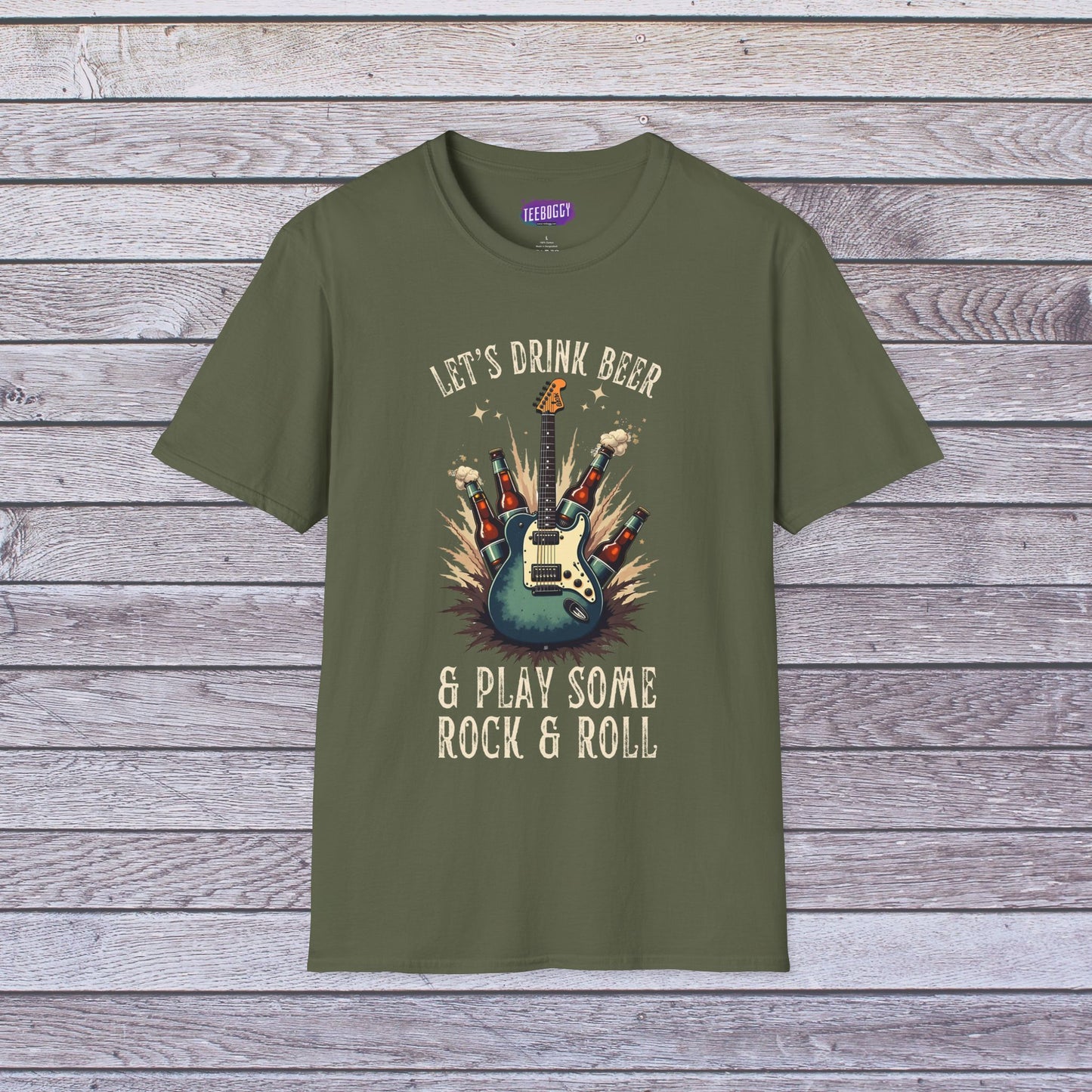 Graphic T-Shirt Let's Drink Some Beer and Play Some Rock & Roll