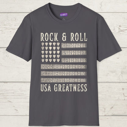Patriotic Guitar T-Shirt - Rock & Roll, USA Greatness
