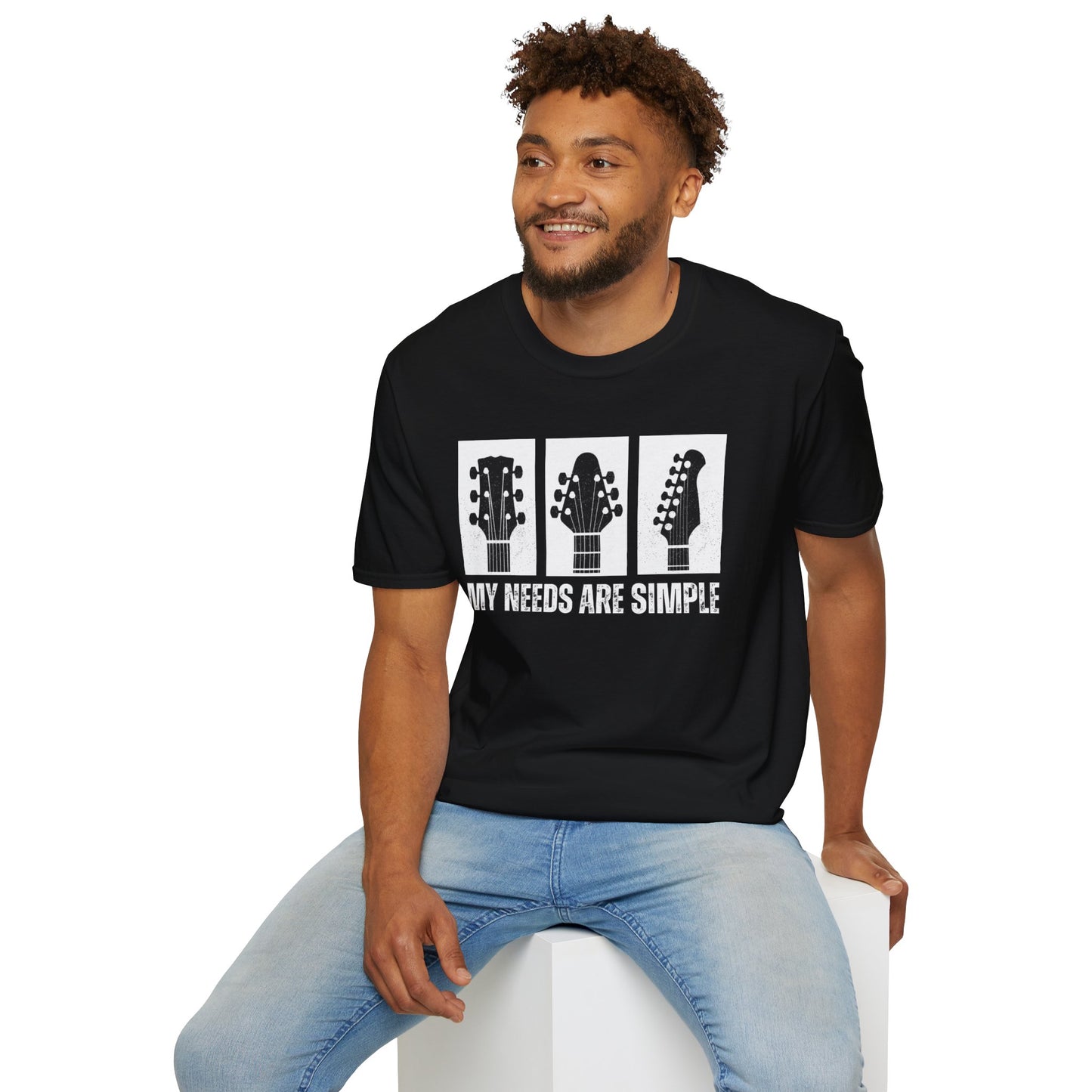 Guitar Headstocks T-Shirt - My Needs Are Simple
