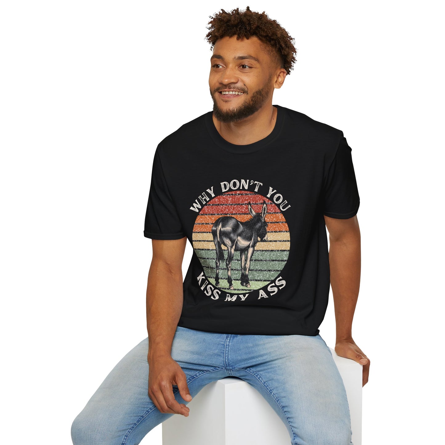 Funny Donkey 'Why Don't You Kiss My Ass!' T-Shirt