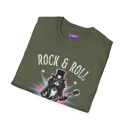 Rocker Cat T-Shirt, Rock & Roll, Soothes My Soul Design