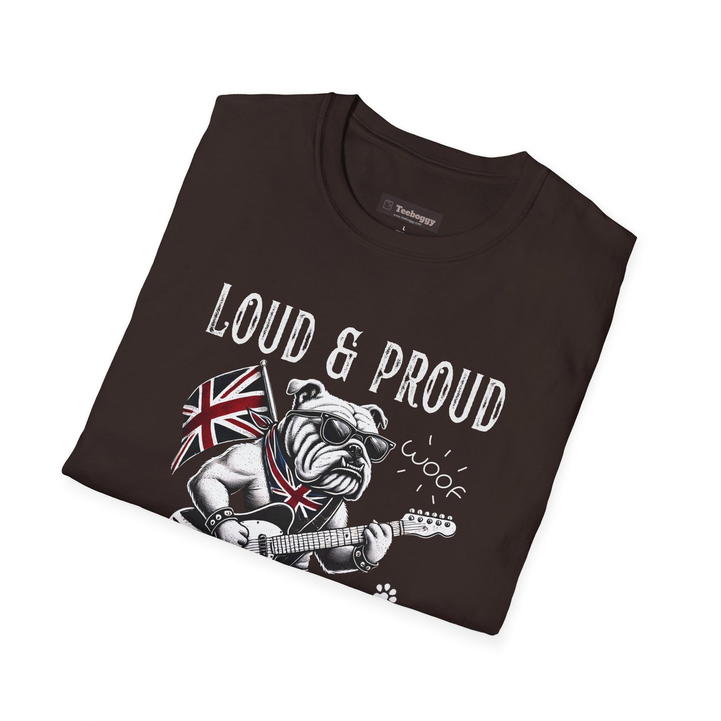 British Bulldog Rock T-Shirt — "Loud & Proud, Rule Brittania"
