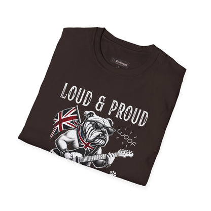 British Bulldog Rock T-Shirt — "Loud & Proud, Rule Brittania"